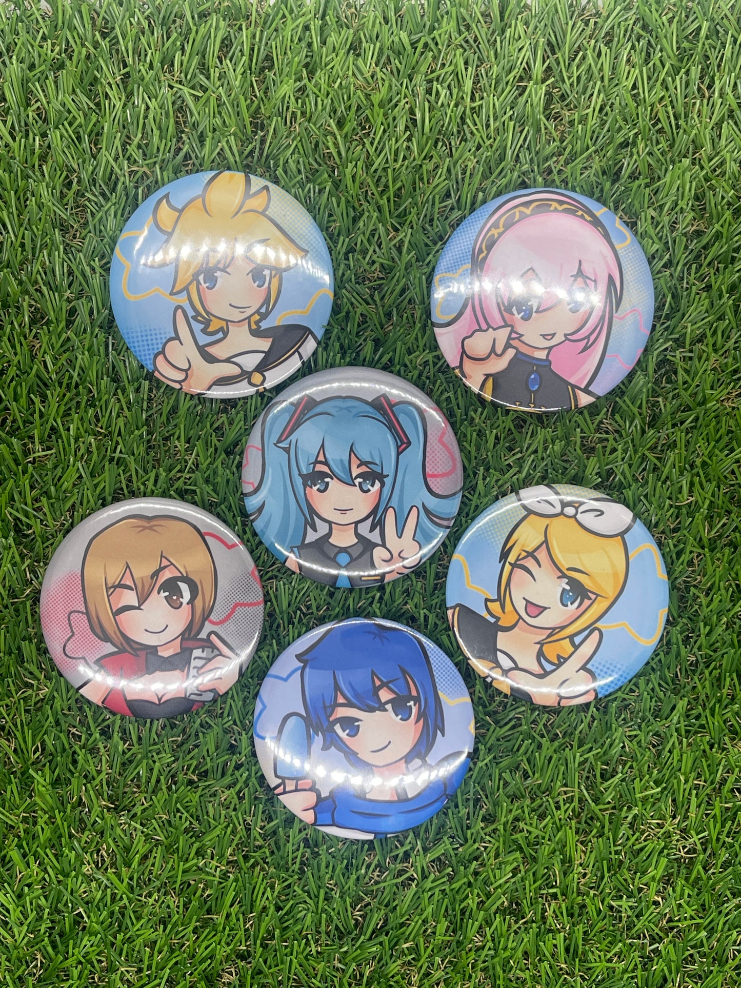 Virtual singer can badges
