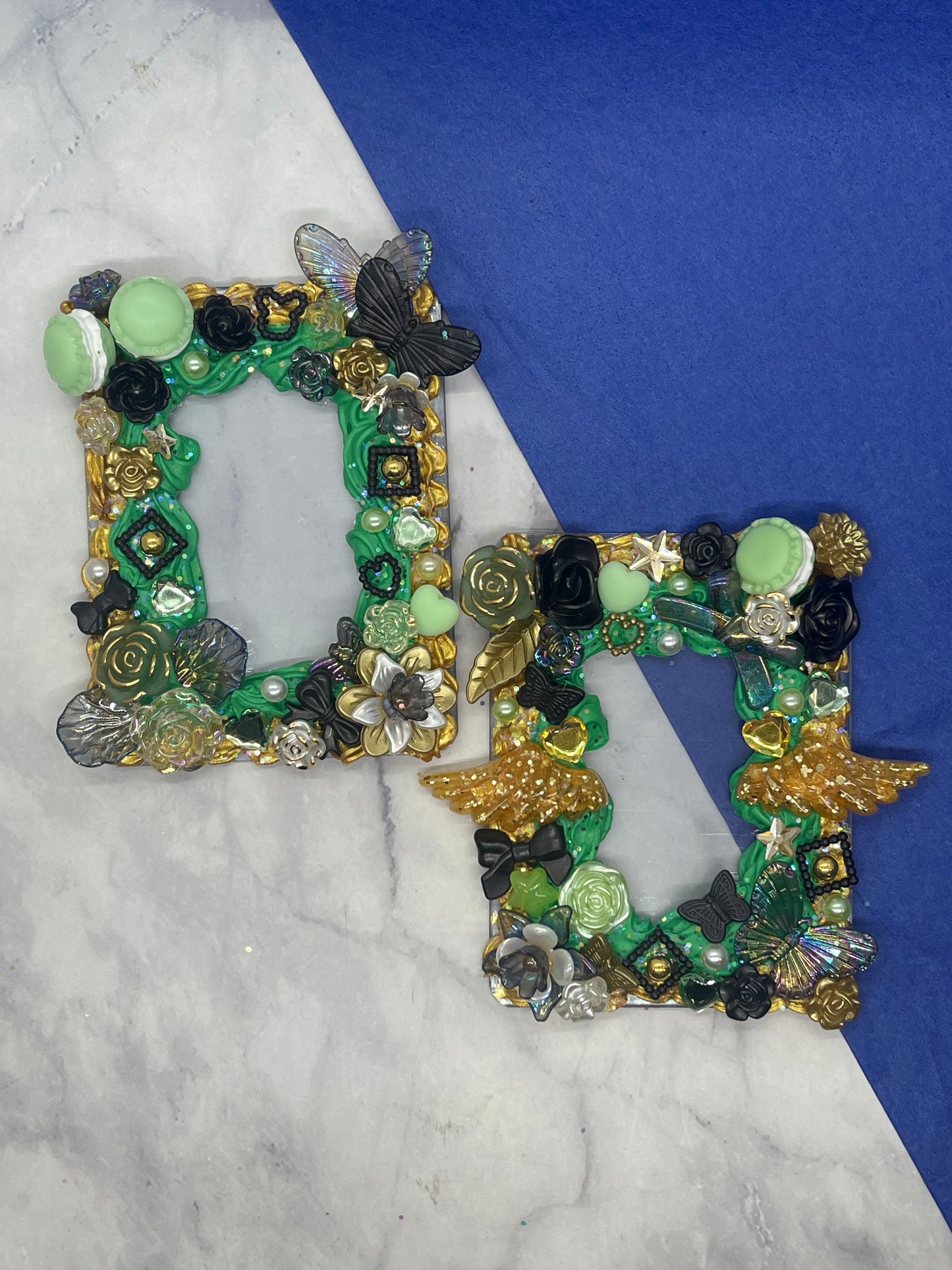 Green,gold and Black theme- decoden cards holder