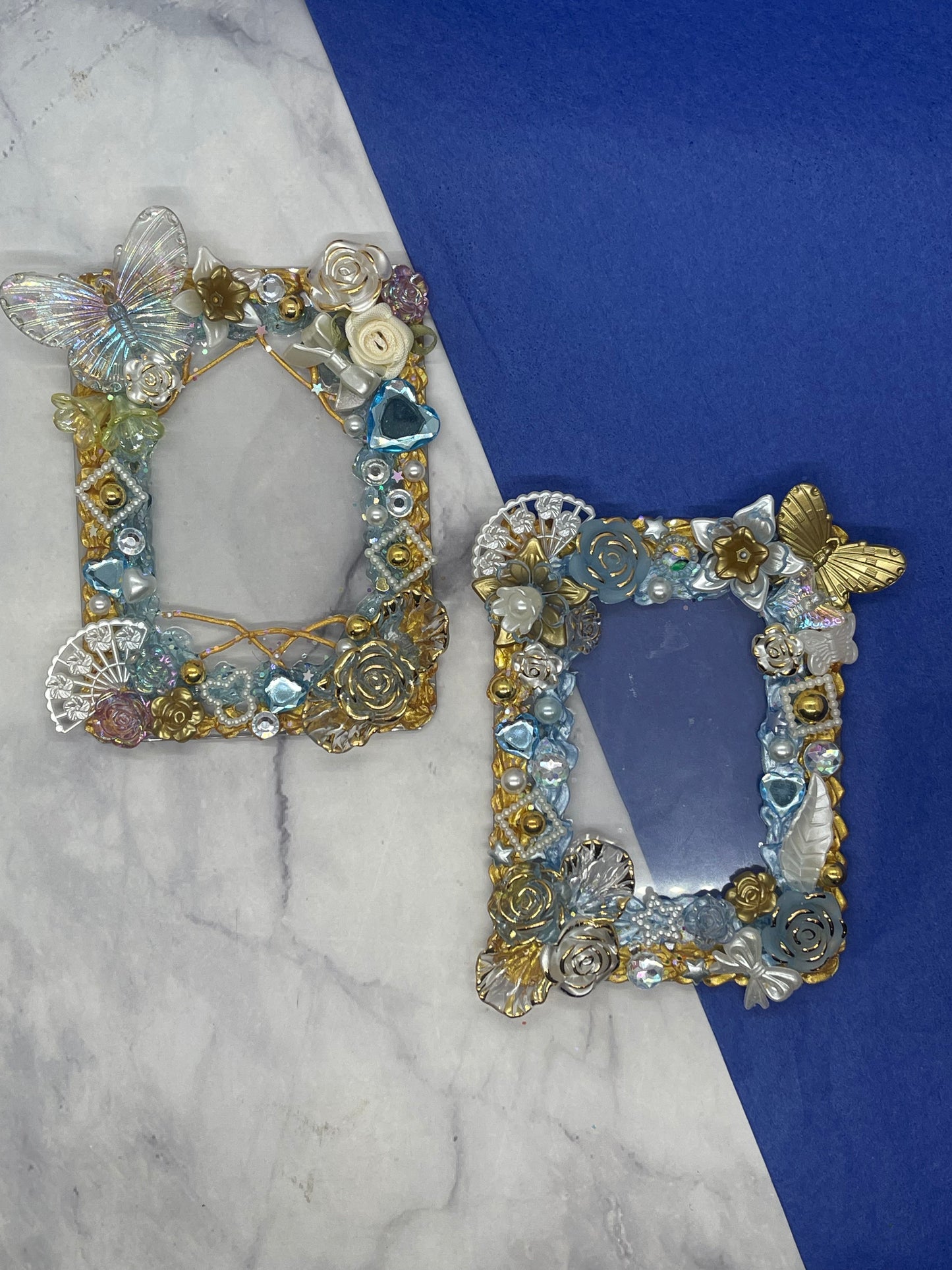 Light blue and gold theme- decoden card holder
