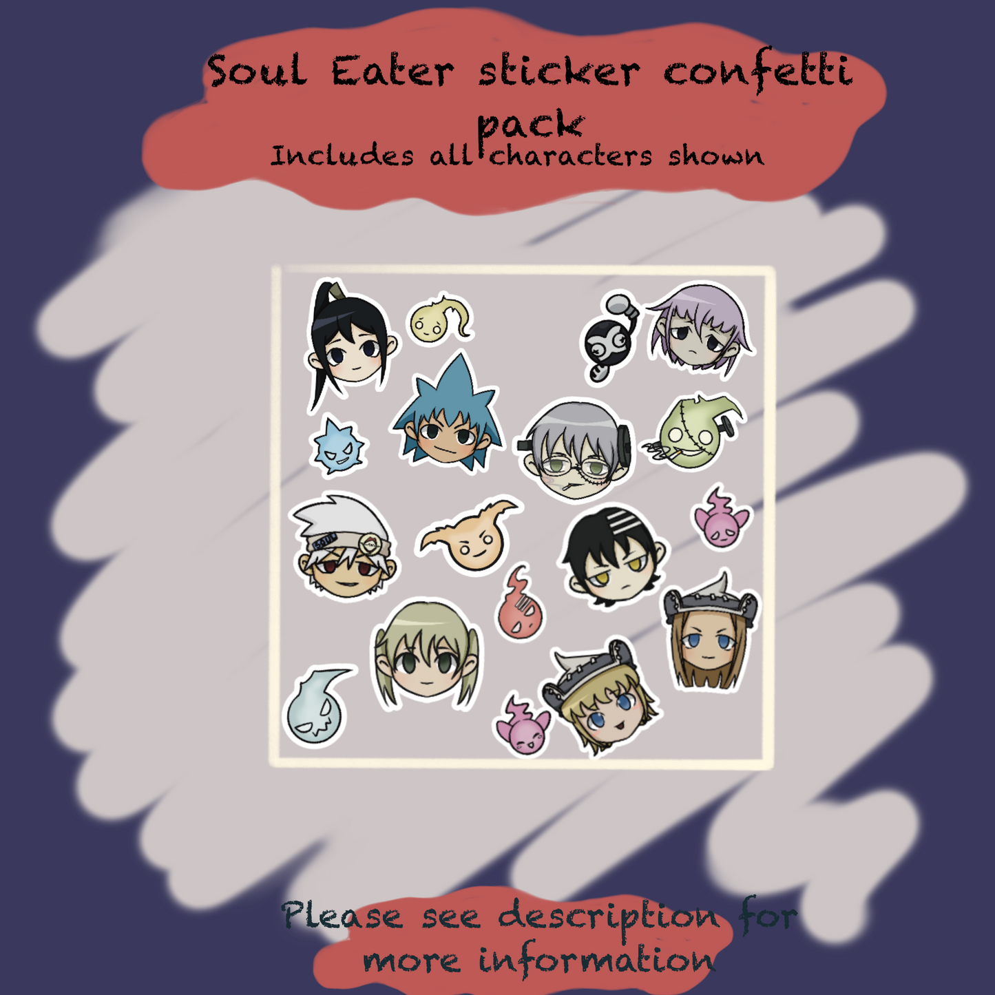Soul eater sticker confetti pack