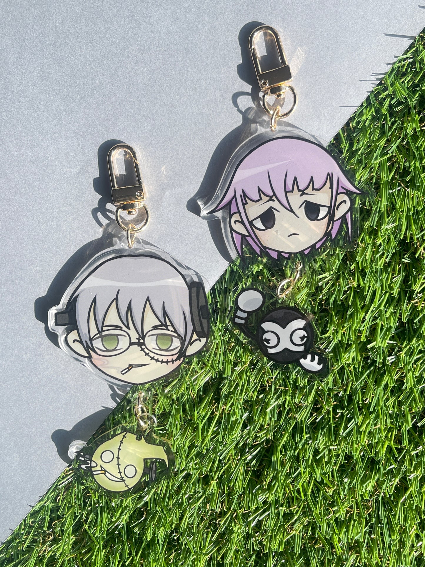 Soul Eater dual piece keychain- Crona, Dr. Stein