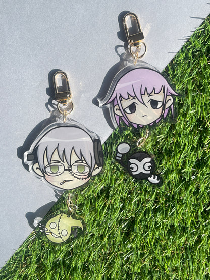 Soul Eater dual piece keychain- Crona, Dr. Stein