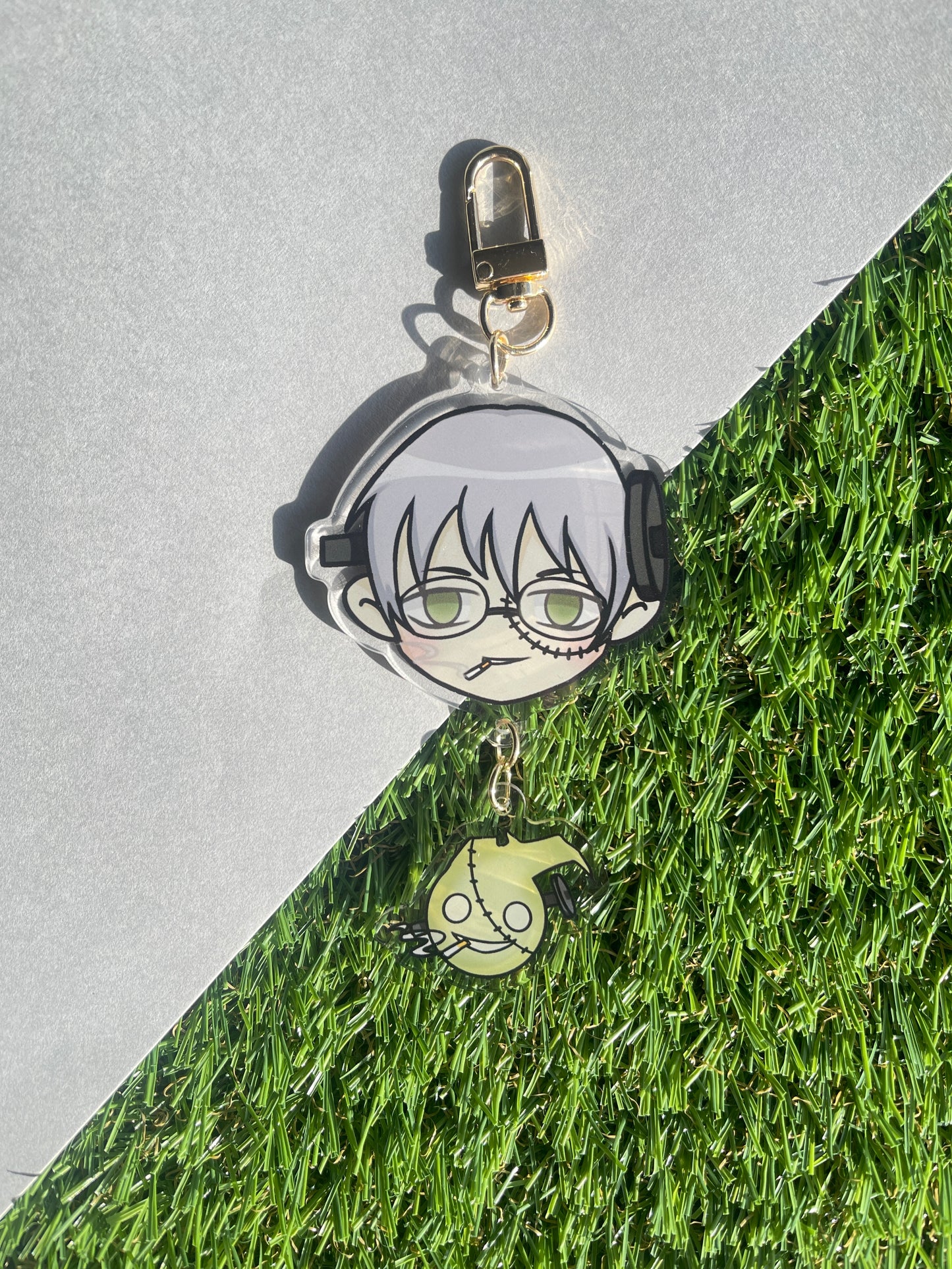 Soul Eater dual piece keychain- Crona, Dr. Stein