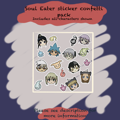 Soul eater sticker confetti pack