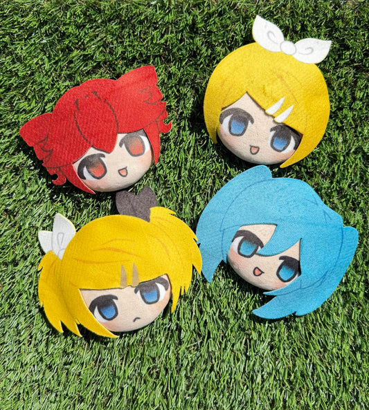 Plush vocal singer can badges