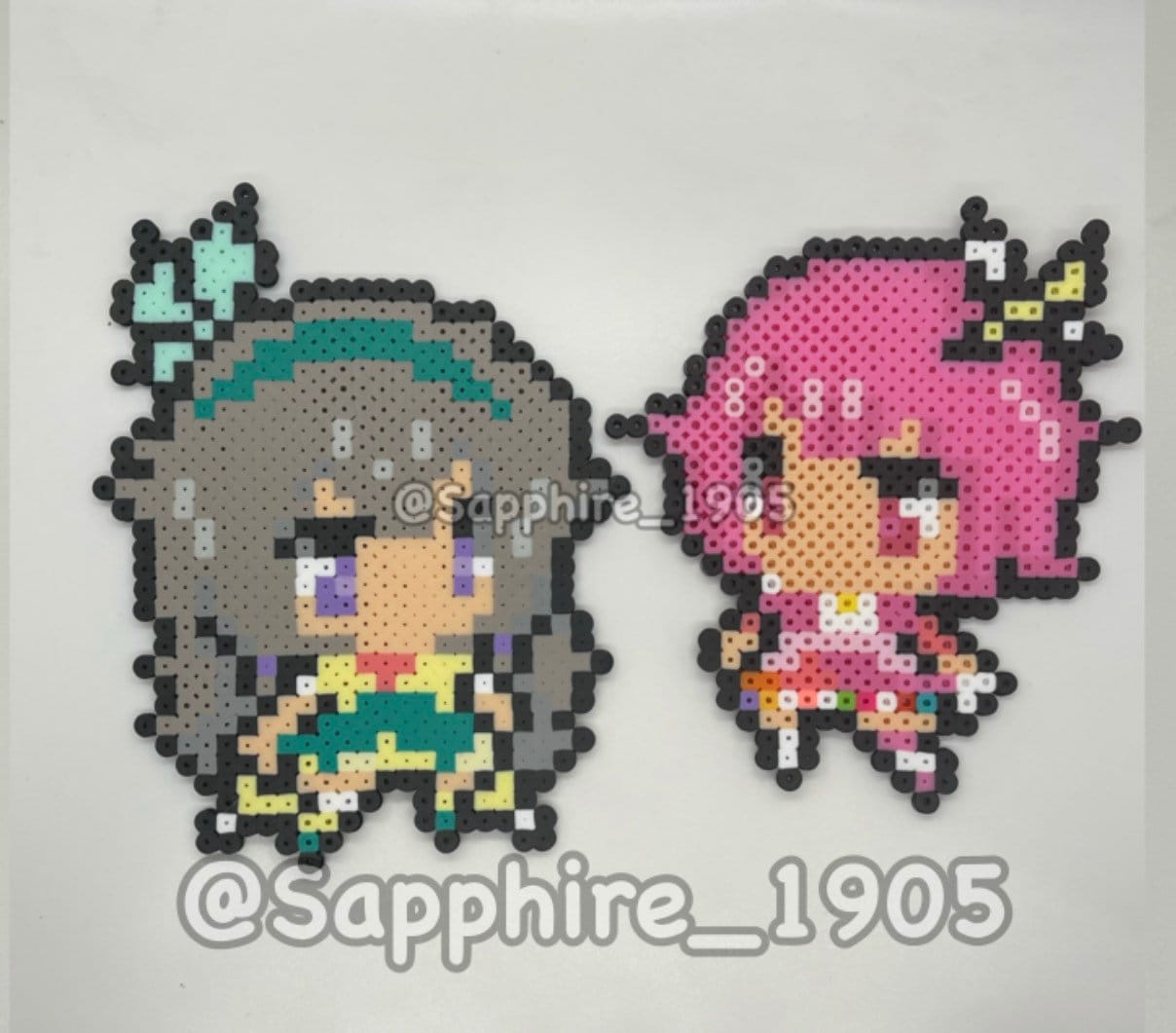 Wonderland singers showtime- perler bead chibis- 6-7inches